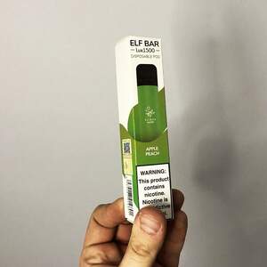 Elf Bar LUX одноразова електронна pod-система 1500 затяжок 850mAh. Яблуко Персик